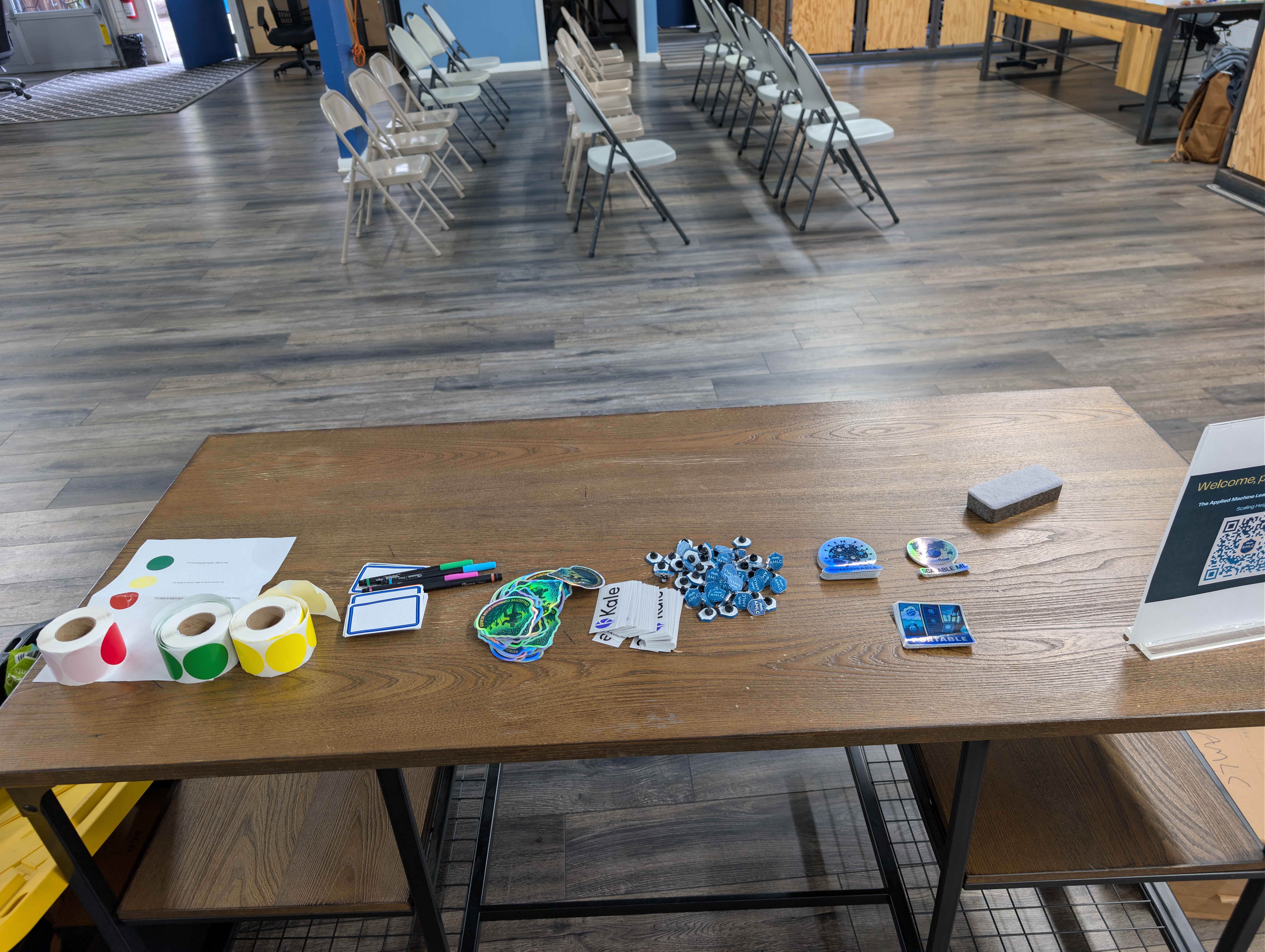 Check-in Table and Stickers